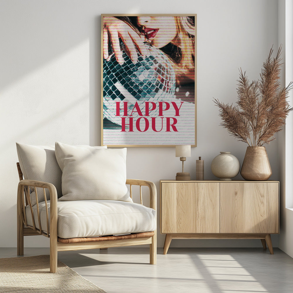 Woman with a Disco Ball | Poster