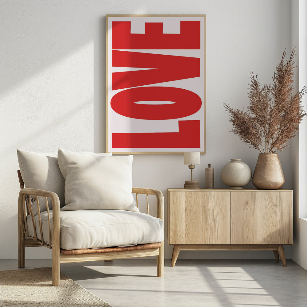 Vetgedrukte rode boodschap | Poster