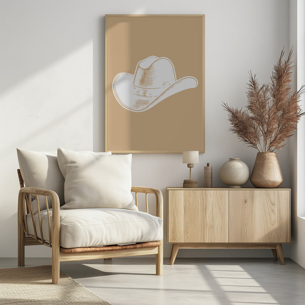 Neutrale cowboyhoed | Poster