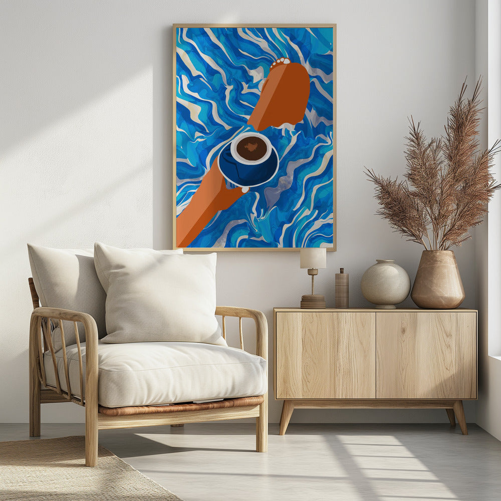 Ontspannen zondagochtend | Poster