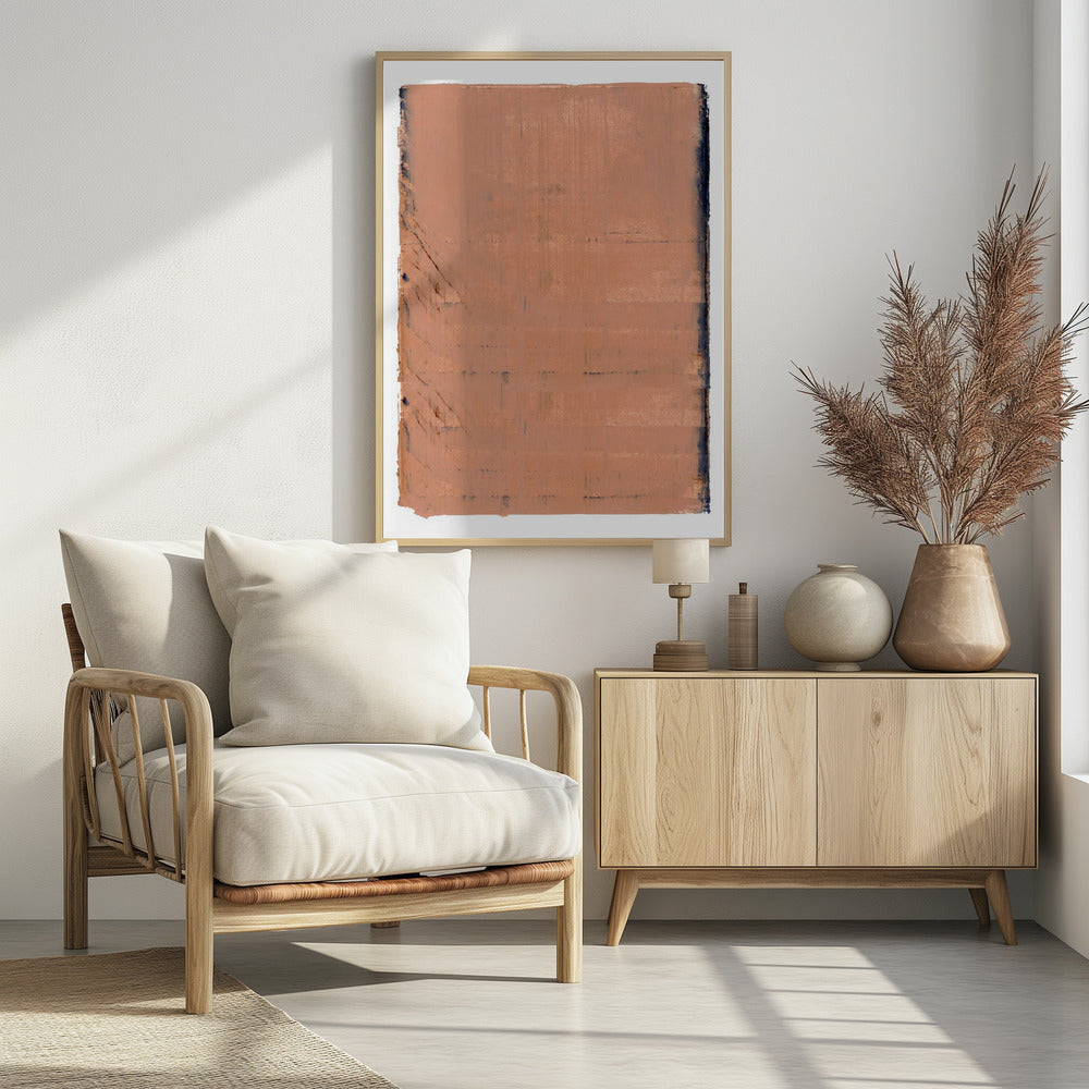 Gestructureerde abstractie in aardtinten | Poster