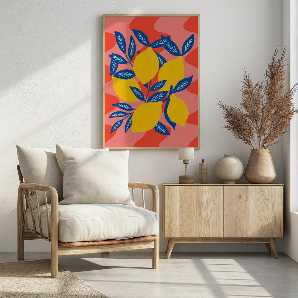 Levendige Citroenuitbarsting | Poster