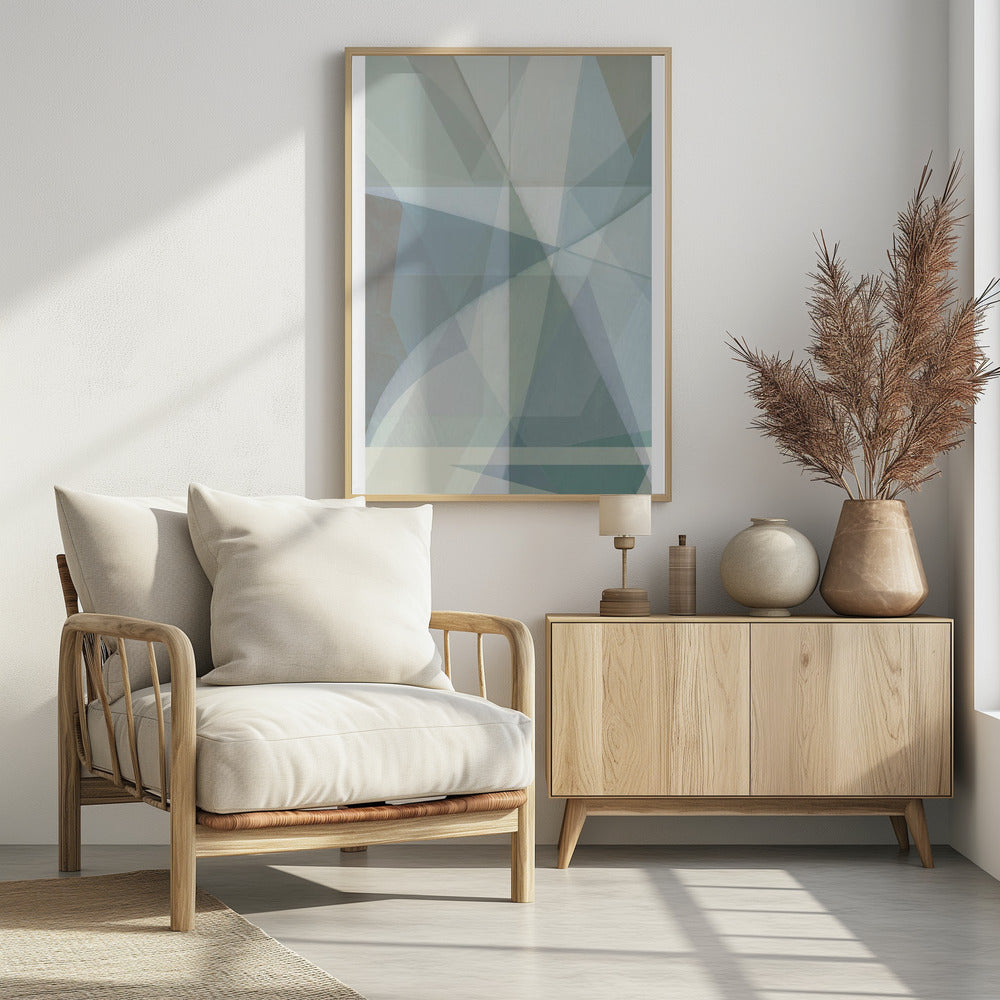 Geometrische vormen in gedempte tinten | Poster