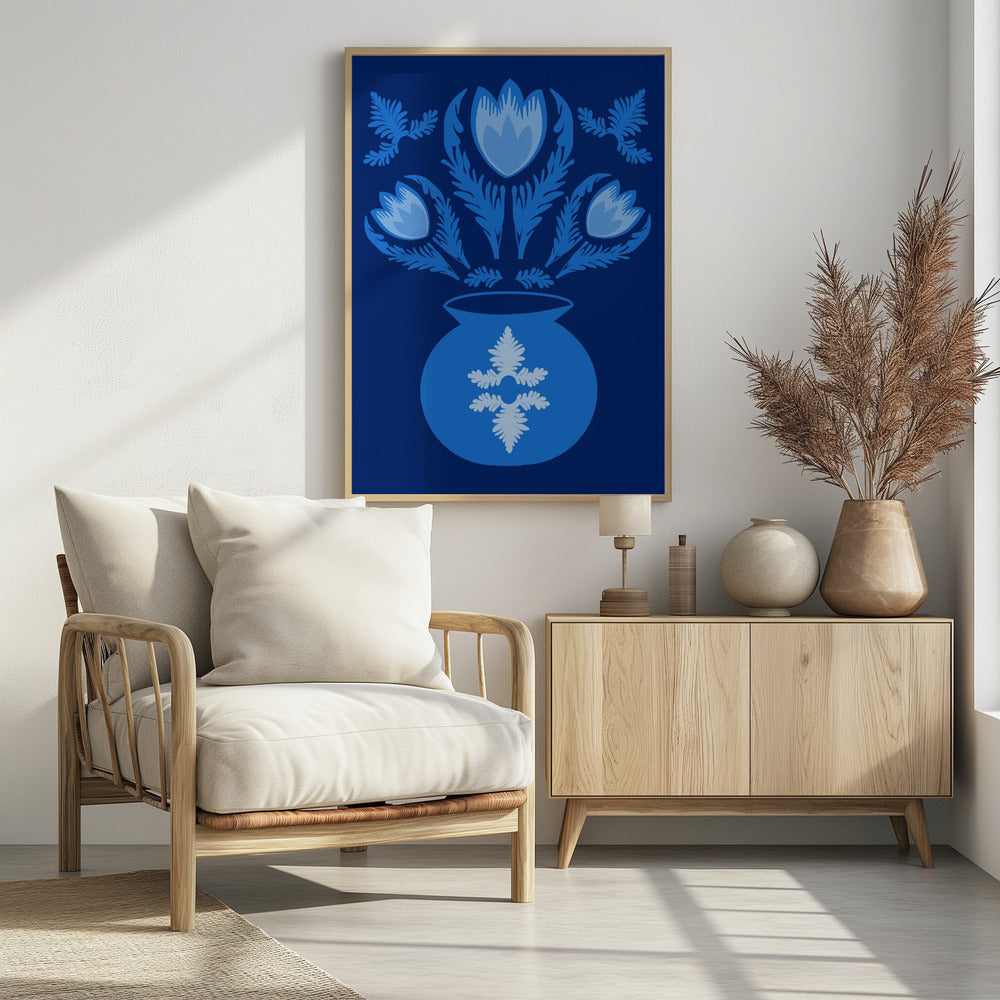 Lichtblauwe tulpen | Poster