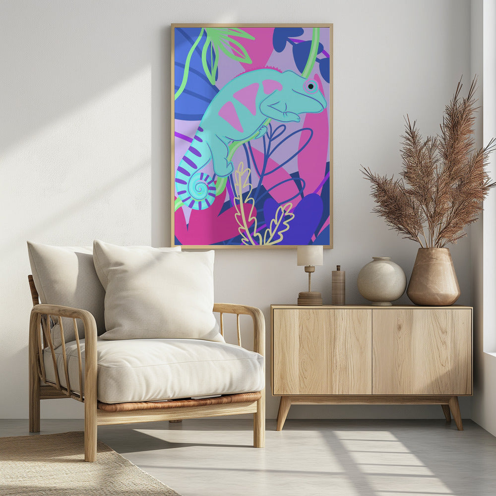 Kleurrijke kameleon | Poster