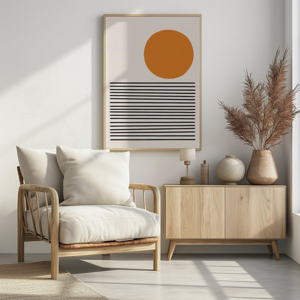 Minimalistisch zeelandschap | Poster