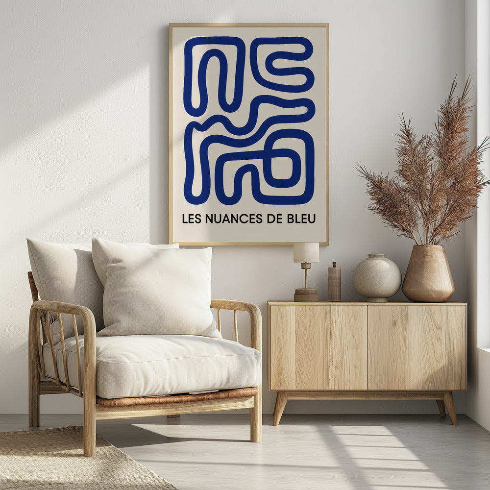 Blauwe Doolhofstroom | Poster