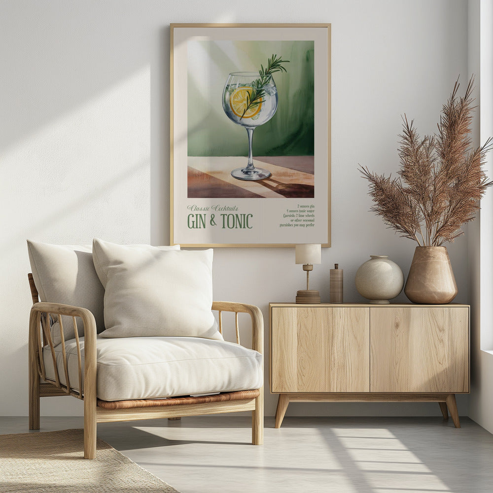 Klassieke cocktails - Gin-tonic | Poster