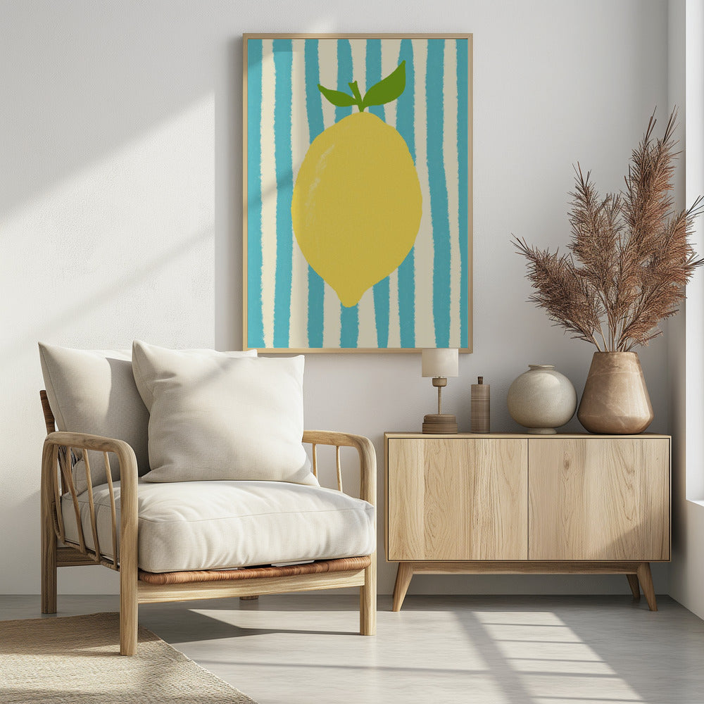 Limone lichtblauw | Poster