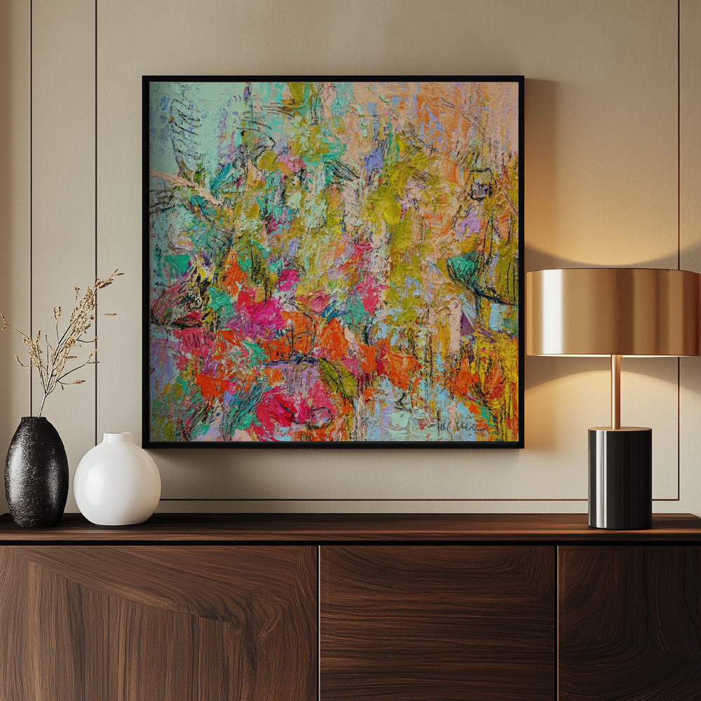 Expressionistisch kleurrijk abstract | Poster