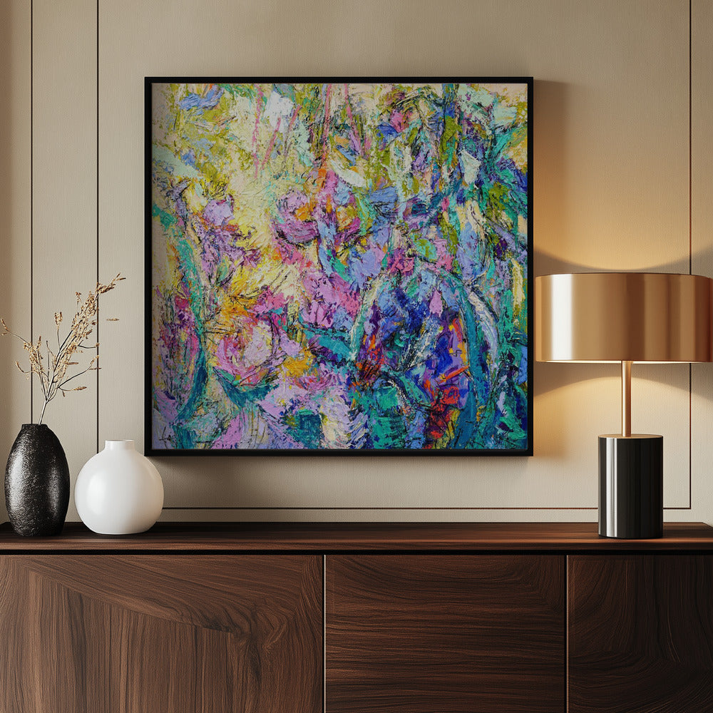 Expressionistisch kleurrijk abstract | Poster