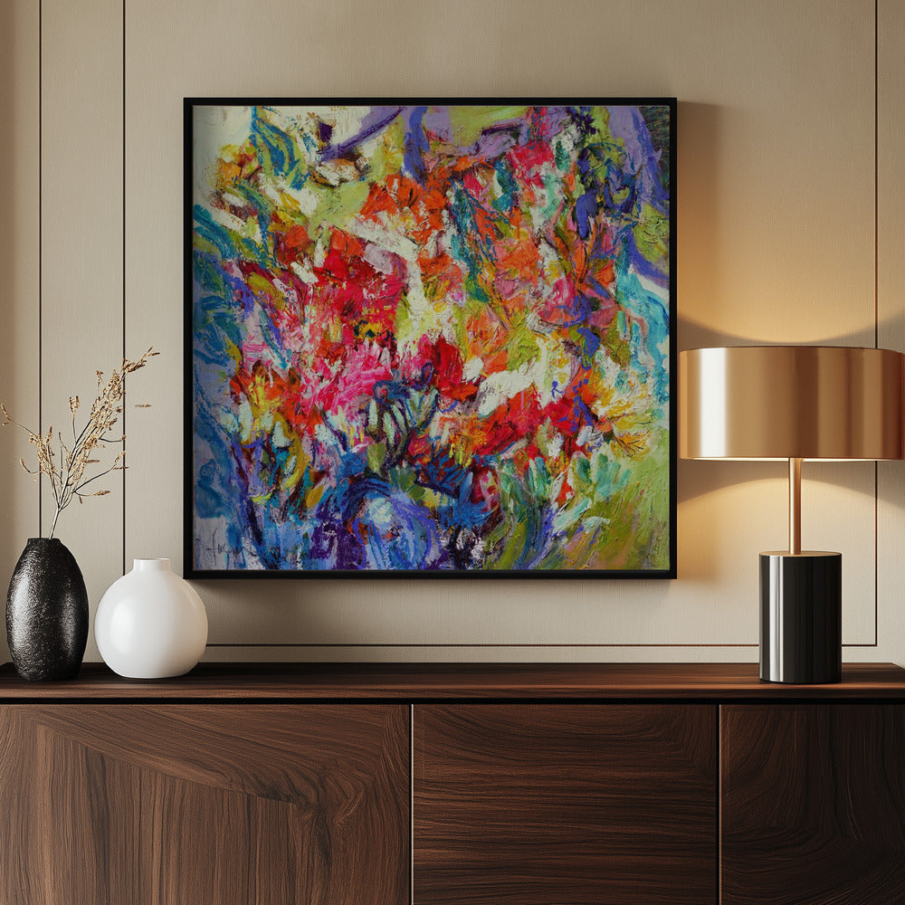 Expressionistisch kleurrijk abstract | Poster