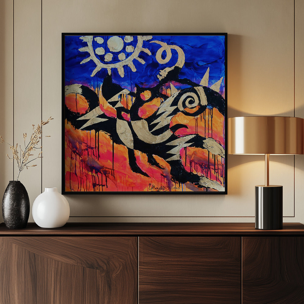 Zonnekop Ruiter en Vrouw | Poster