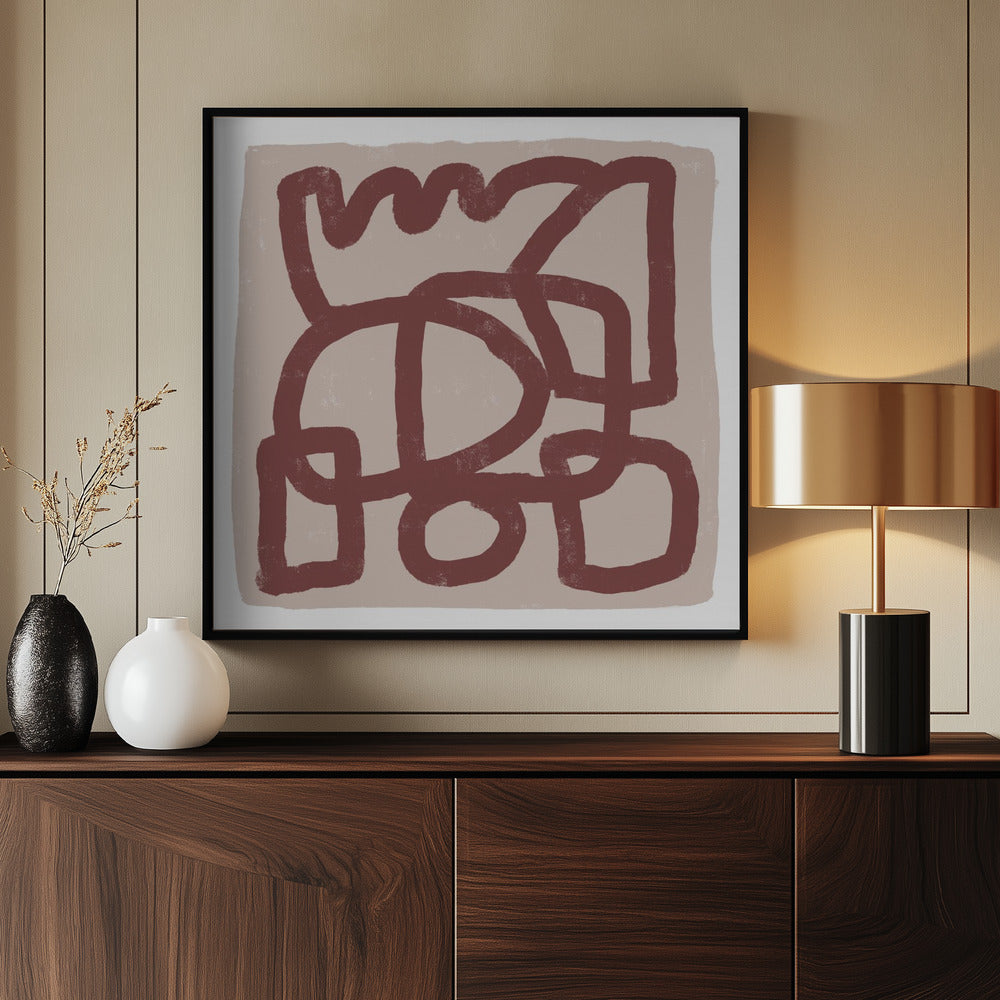 Lijntekening, abstract, patroon | Poster