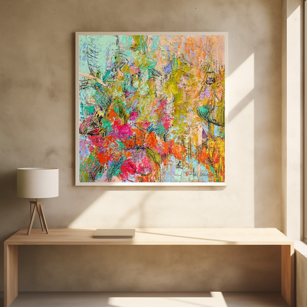 Expressionistisch kleurrijk abstract | Poster