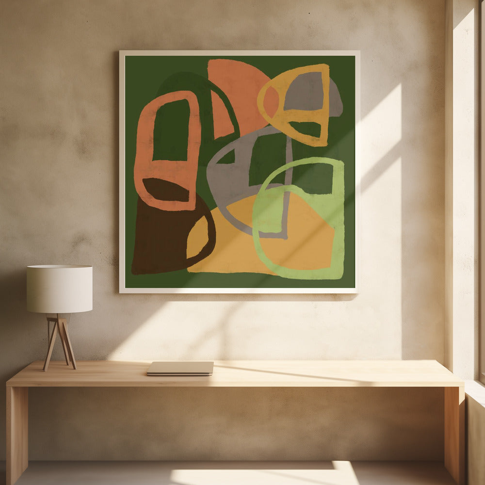 Abstracte patronen in aardkleuren | Poster