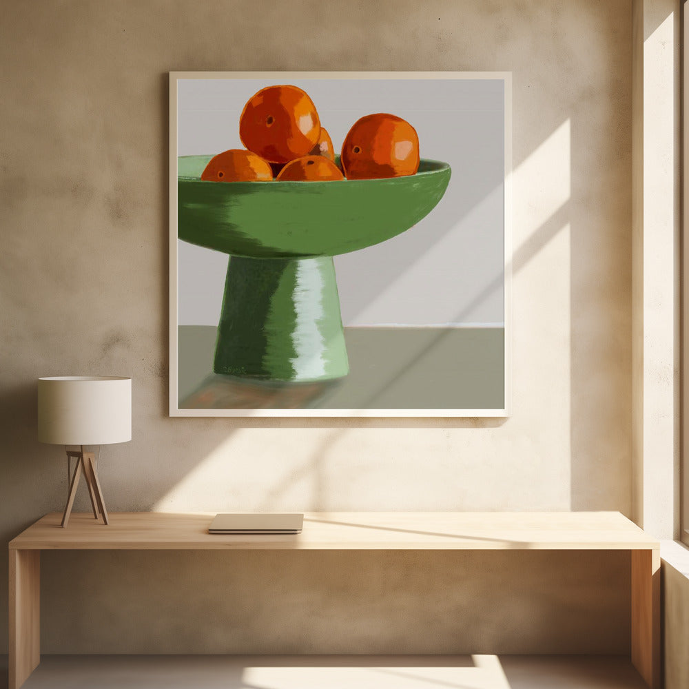 Mandarijnen in fruitschaal | Poster