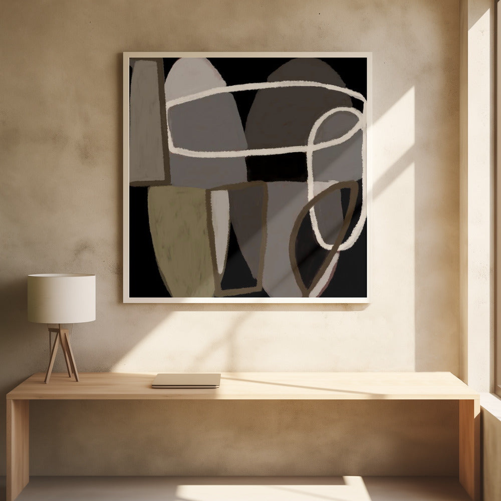 Abstract zwart-wit | Poster