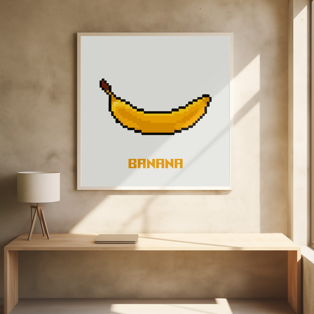 Pixel Fruit - Banaan | Poster