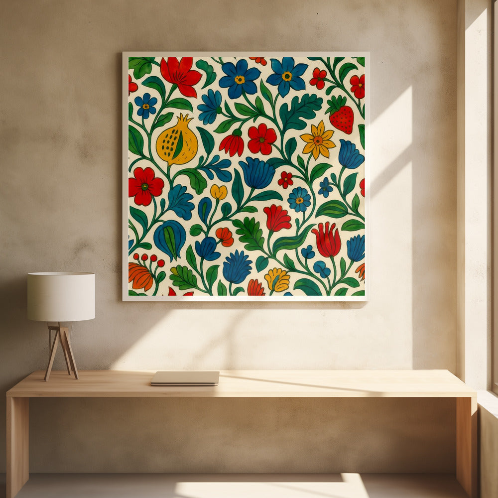 Bloeiende bloemensymfonie | Poster