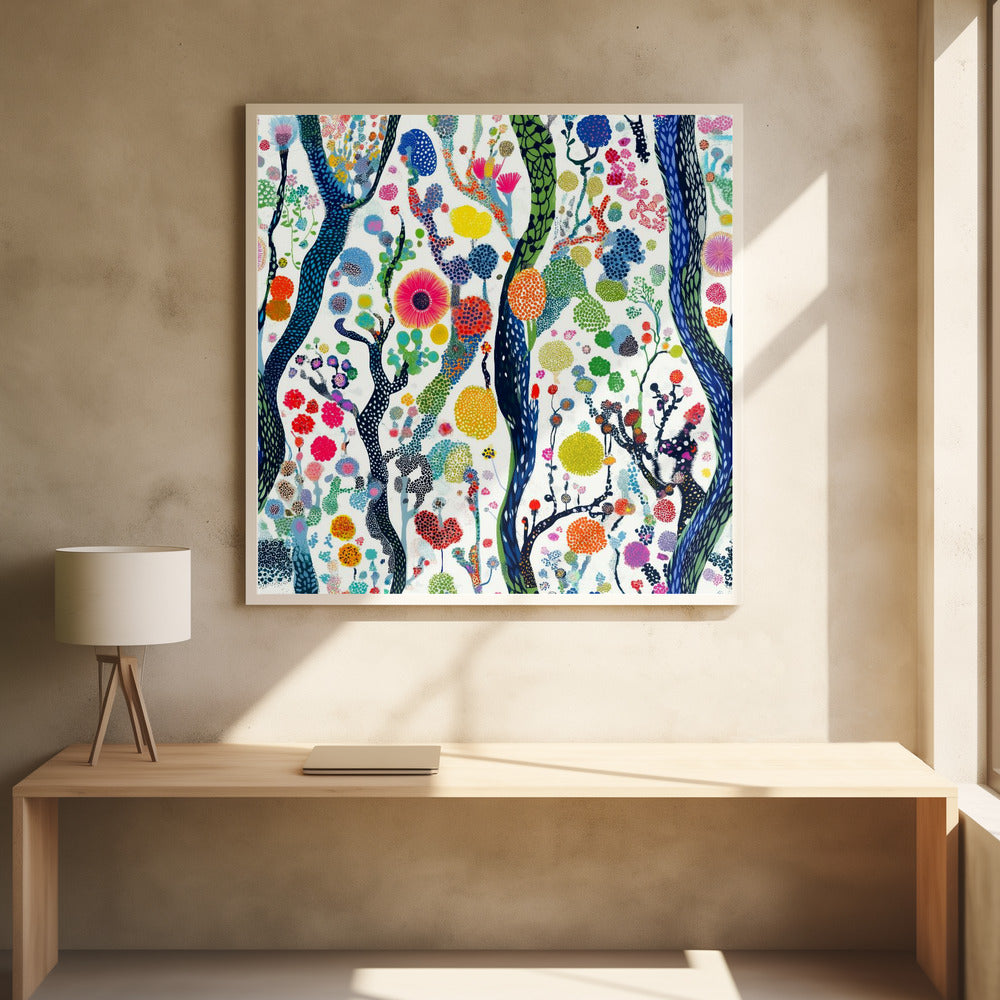 Levendig bloemenbos | Poster