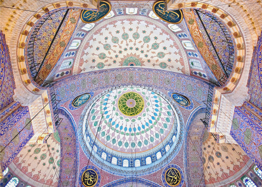 De Blauwe Moskee – De Sultan Ahmed Moskee. Zuilen en hoofdkoepels. Istanbul. Turkije © Nora de Ang | Wallpaper