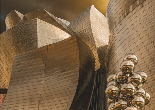 Reflecties op bollen (Serie Guggenheim Bilbao) | Behang