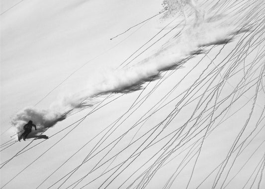 Skiën in de poedersneeuw | Poster