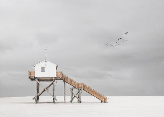 op het strand | Behang