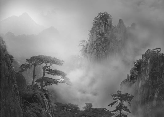 Huang Shan in de mist | Poster