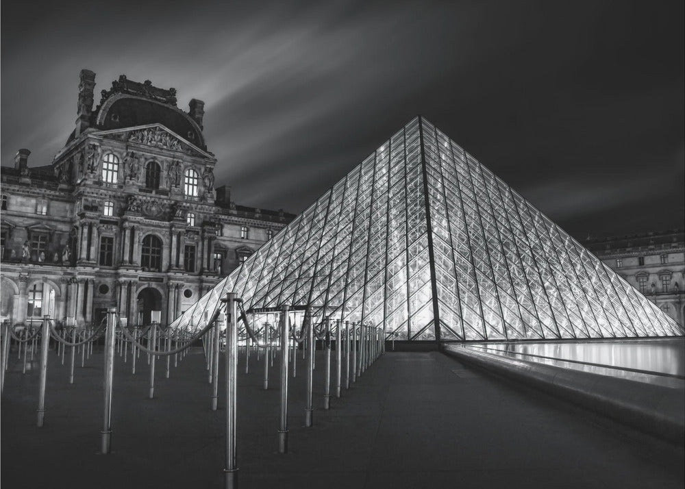 Louvre bij nacht | Behang