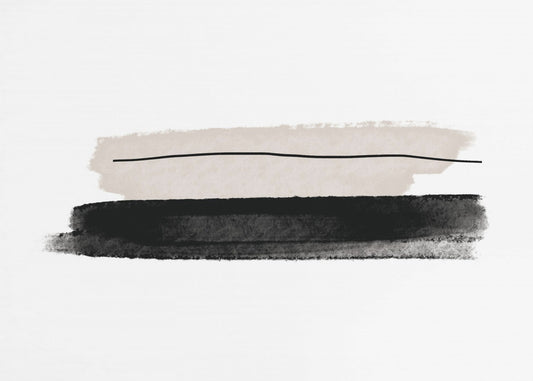 Black And Beige Brushstrokes | Wallpaper