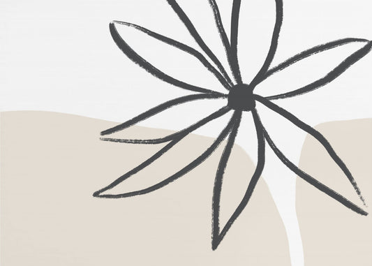 Bloemen en crème | Behang