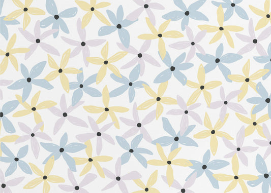 Kleurrijke speelse bloemen | Canvas