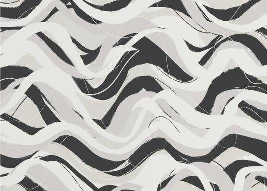 Monochrome golven | Canvas