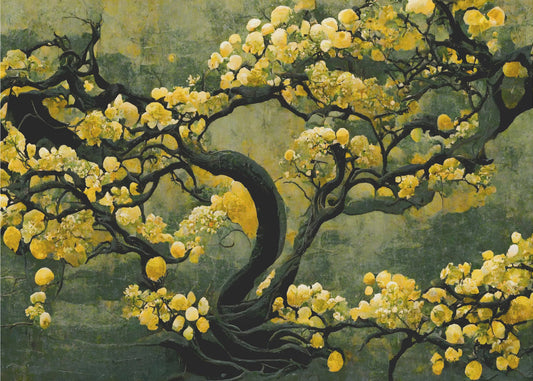Gouden Bloesemboom | Canvas