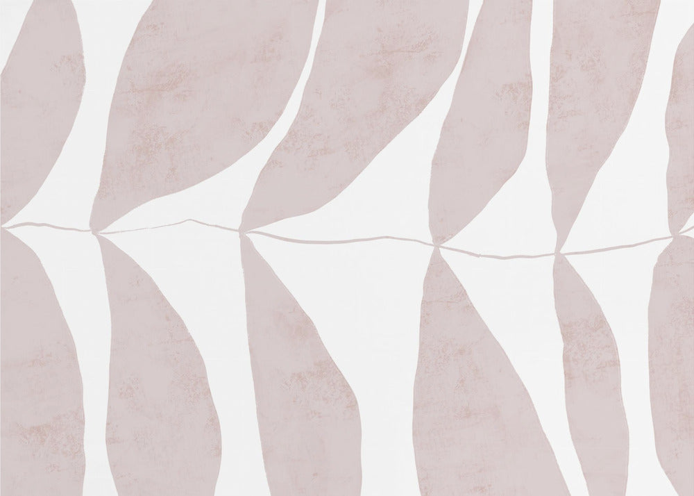 Bladpatronen in zachte beige tinten | Behang