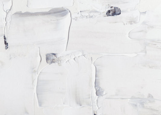 Gestructureerd wit canvas met subtiele tinten grijs en zwart | Poster