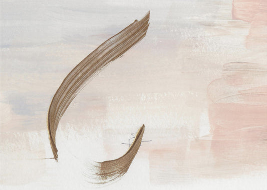 Zachte penseelstreken in aardse tinten | Canvas