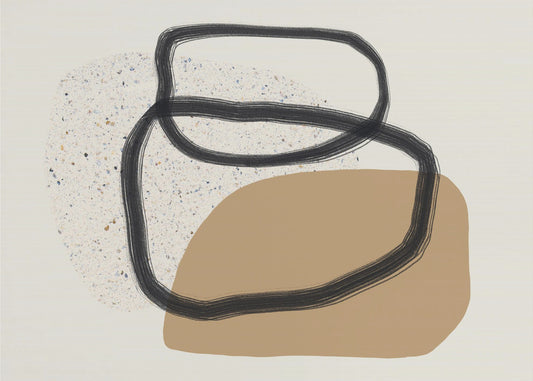 Organische vormen en aardse tinten | Canvas