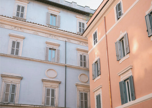 Trastevere in lila en roze | Poster