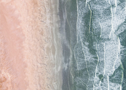 Roze en blauwe kust | Canvas
