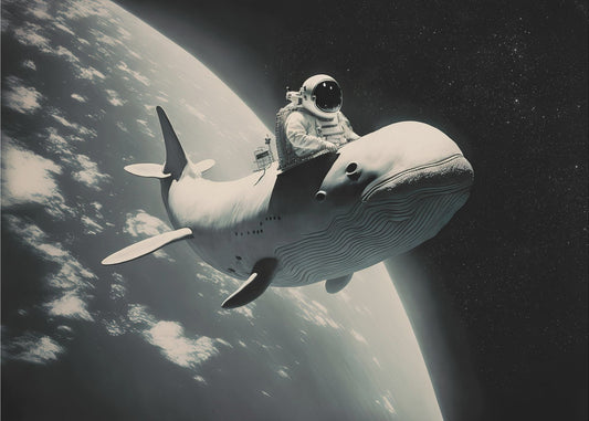 Cosmic Whale Ride | Wallpaper