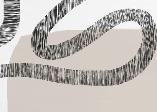 Textured Lines Over A Beige And White Background | Wallpaper