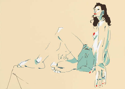 Meisje zittend | Canvas