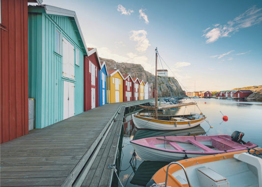Gekleurde Haven | Canvas