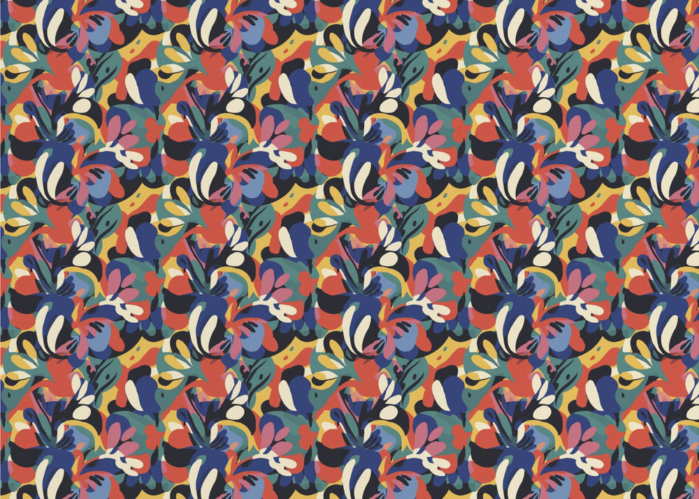 Vibrant Flowery Waves | Wallpaper