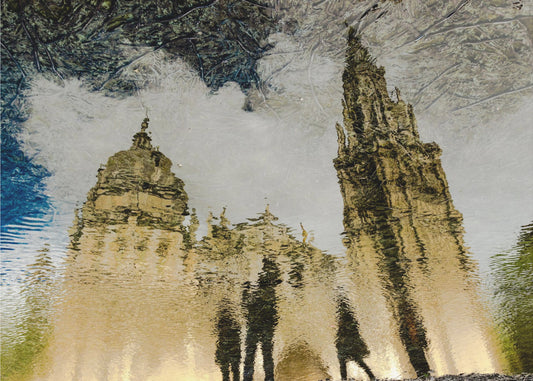 Weerspiegeling van de kathedraal van Toledo | Achtergrond