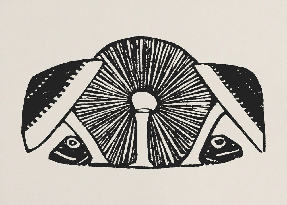 Three Mushrooms 1892 Beige | Poster