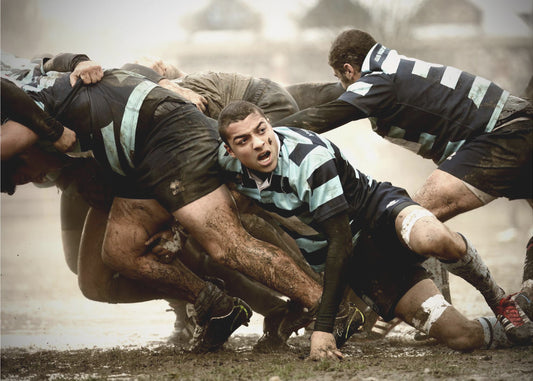 Rugby in oude stijl | Behang